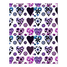 Abstrakt Hearts & Flowers Modern Färg Pop