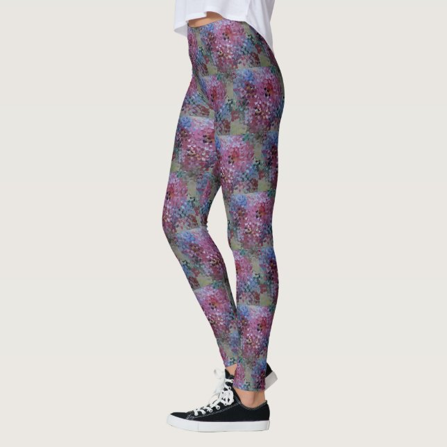 Abstrakt Hearts mönster Leggings (Vänster)