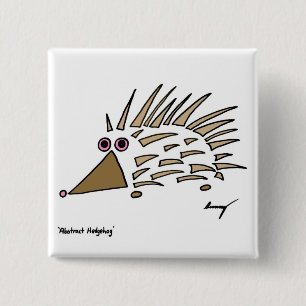 Abstrakt Hedgehog Button Knapp