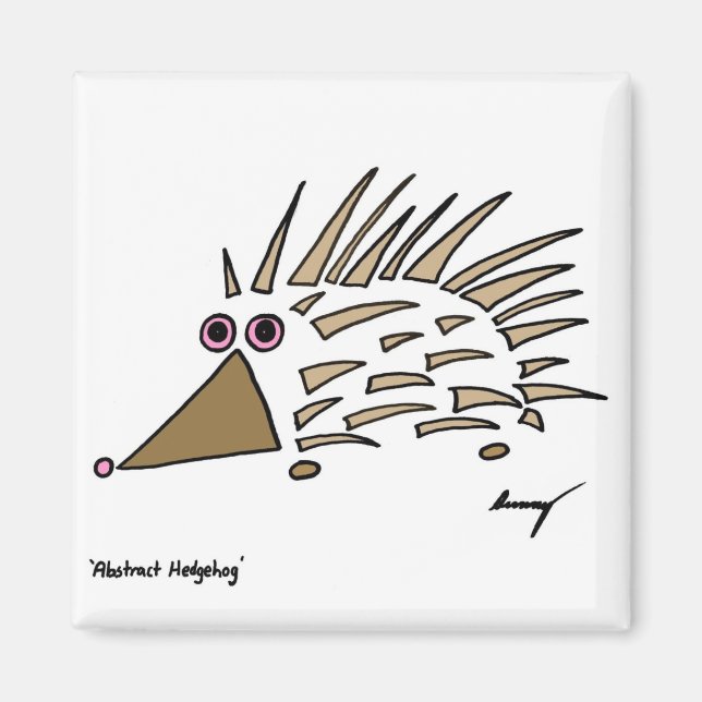 Abstrakt Hedgehog Magnet (Framsidan)