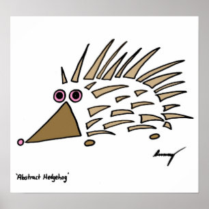 Abstrakt Hedgehog Poster