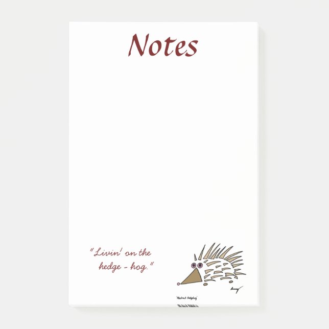 Abstrakt Hedgehog Sticky Notes Post-it Block (Framsida)