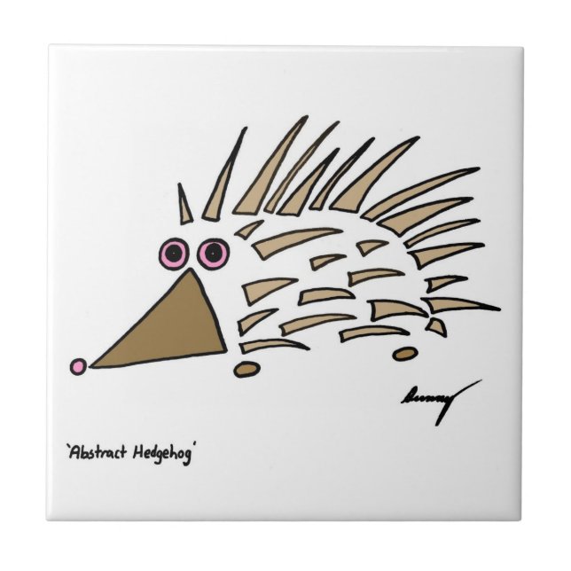 Abstrakt Hedgehog Tile Kakelplatta (Framsidan)