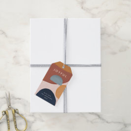 Abstrakt Helgdag Gift-Märkre för målade former Presentetikett