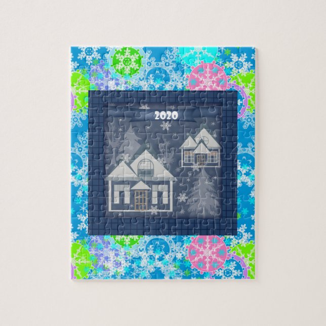 ABSTRAKT HELGDAGAR GOD JUL GOTT NYTT ÅR d Pussel (Vertikal)