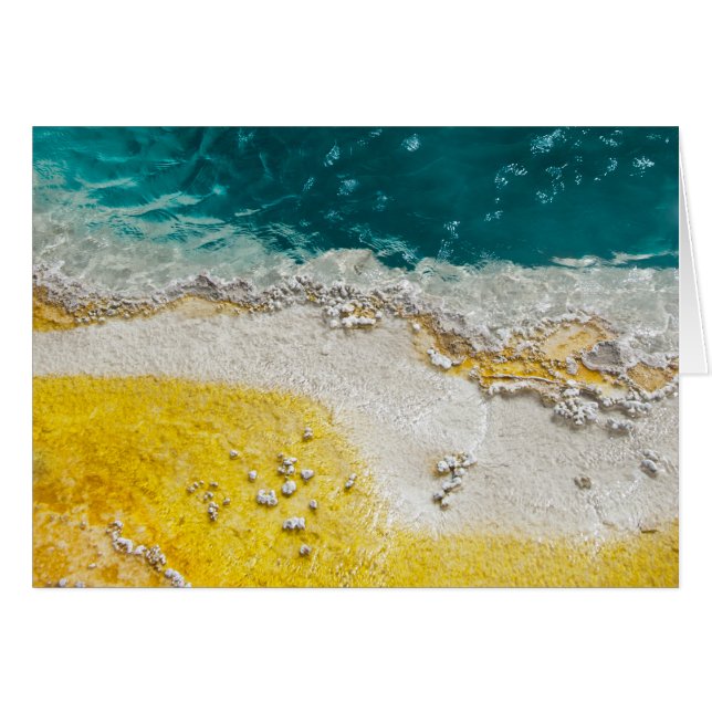 Abstrakt Hett Vår Yellowstone nationalpark OBS Kort (Framsidan Horizontal)