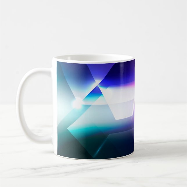 Abstrakt Hexagonal form bakgrund abstrakt, konst,  Kaffemugg (Vänster)