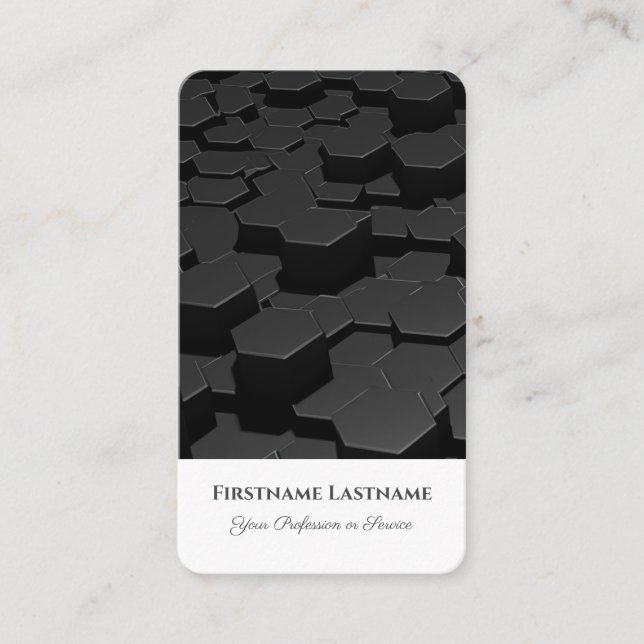 Abstrakt hexagonala former i 3d-optisk design visitkort (Framsida)