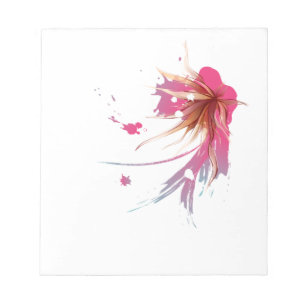 Abstrakt Hibiscus Flower Anteckningsblock