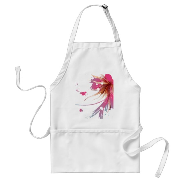 Abstrakt Hibiscus Flower Förkläde (Framsidan)