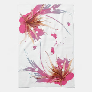 Abstrakt Hibiscus Flower Kökshandduk