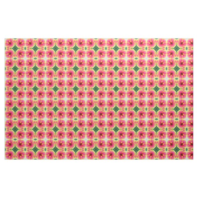Abstrakt hibiskusKaleidoscope Tyg (Yard)