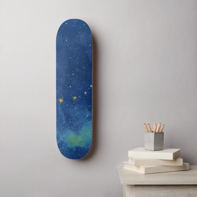 Abstrakt himlar mini skateboard bräda 18,5 cm (Väggkonst)