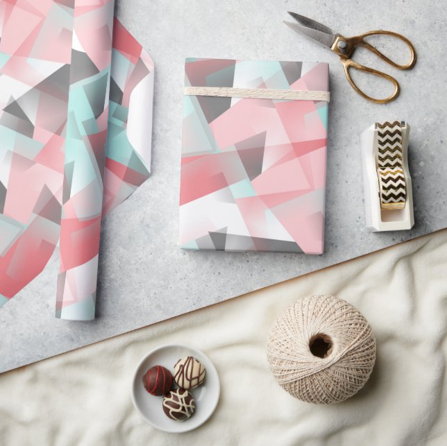 Abstrakt Hip Modern Geometric Mosaic Art Mönster Presentpapper (Hantverk)