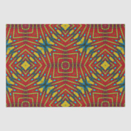 Abstrakt Hippie Red & Gult Blommigt Ethnic Tribal