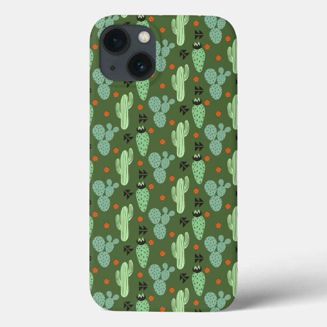 Abstrakt Hipster Cactus Desert Mönster (Baksida)