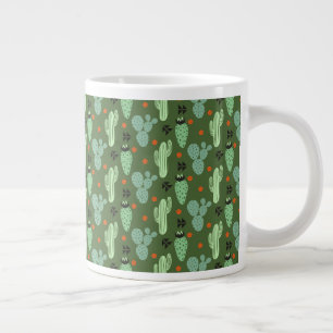 Abstrakt Hipster Cactus Desert Mönster Jumbo Mugg