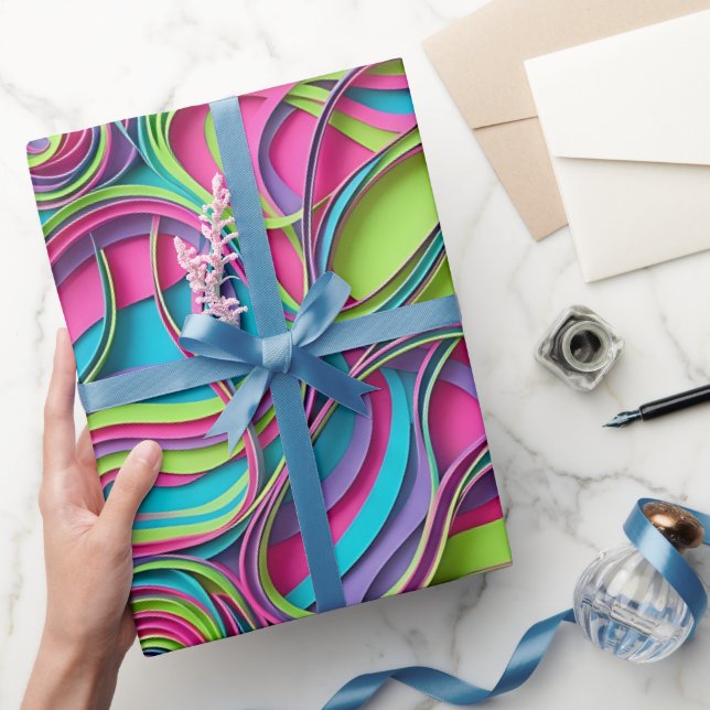 Abstrakt hjärna neon nätverk presentpapper (Gifting)