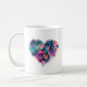 Abstrakt hjärta kaffemugg