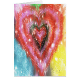 Abstrakt hjärtahälsningkort hälsningskort