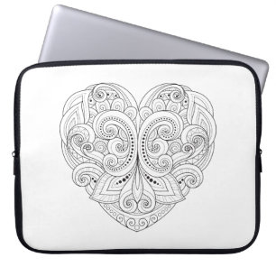 Abstrakt hjärtaklotter laptop fodral