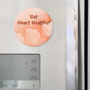 Abstrakt hjärtamagnet för orange magnet