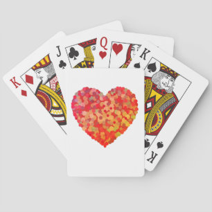 Abstrakt hjärtkonfetti-konst casinokort