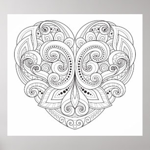 Abstrakt Hjärtpunkt 2 Poster