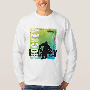 Abstrakt hockey (manlign) tee