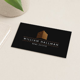 Abstrakt Home Logotyp Terracotta/Black Visitkort
