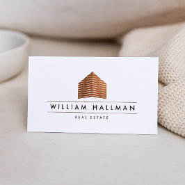 Abstrakt Home Logotyp Terracotta/White Visitkort
