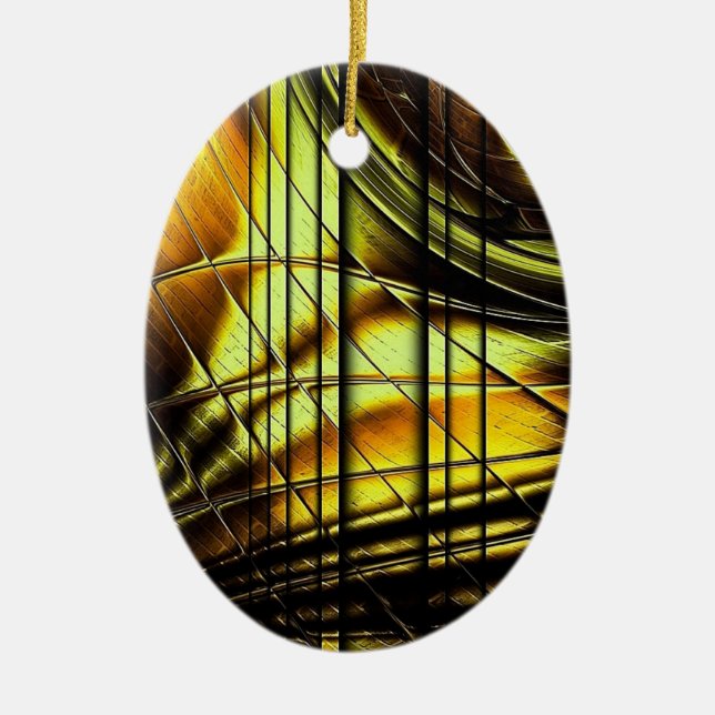 Abstrakt Honeygold Ornament (Framsidan)