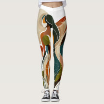 Abstrakt Horse and Woman Leggings