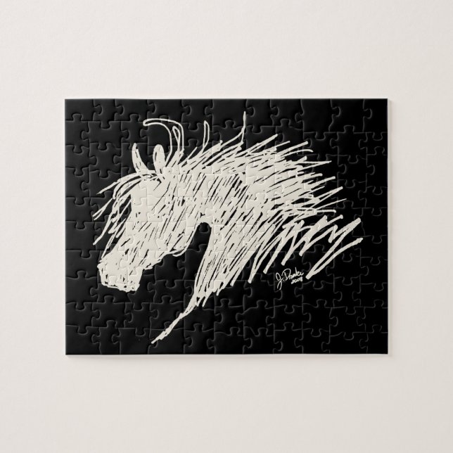 Abstrakt Horse Head art Pussel (Horisontell)