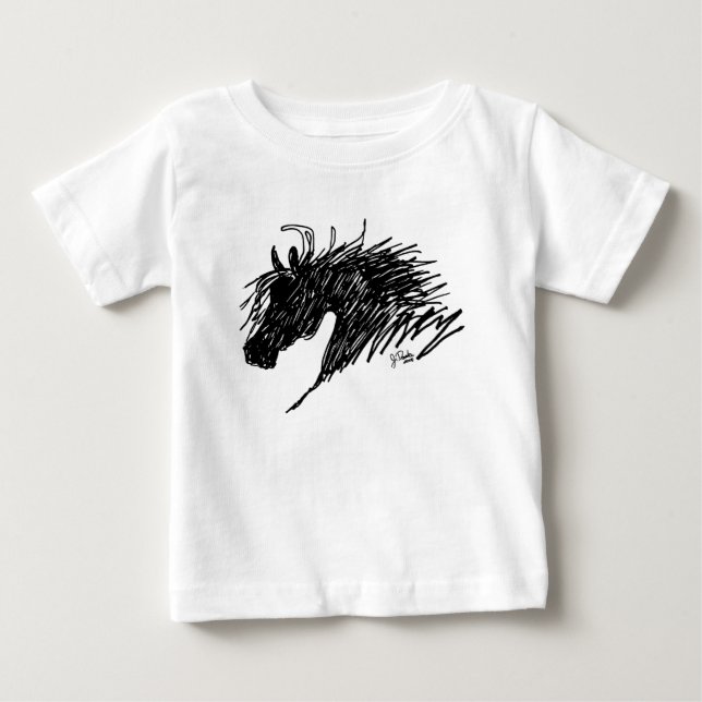 Abstrakt Horse Head art T Shirt (Framsida)