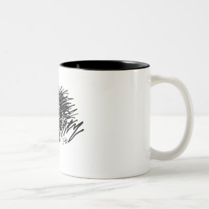 Abstrakt Horse Head art Två-Tonad Mugg