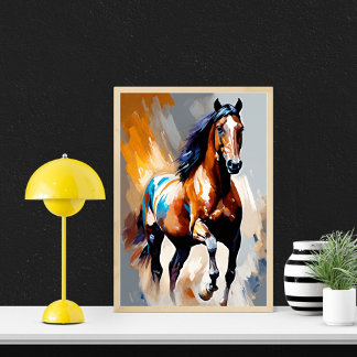 Abstrakt Horse wall poster