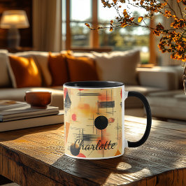 Abstrakt Höst Geometrisk Mugg - Personlig Retro