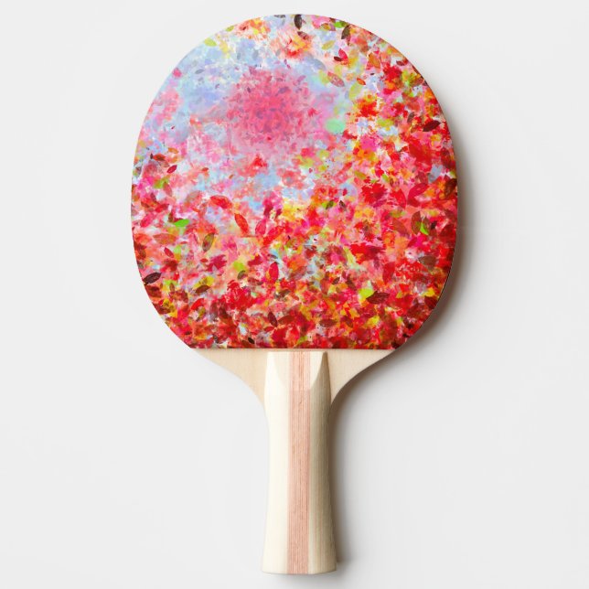 Abstrakt höst löv och himlar pingisracket (Framsidan)