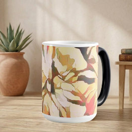 Abstrakt höstblomma magisk mugg