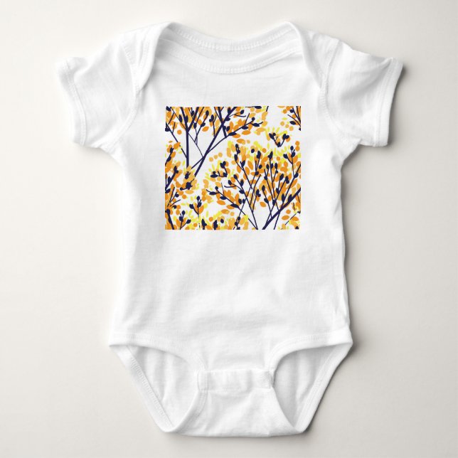 Abstrakt Hösten Träd Modern Mönster T Shirt (Framsida)