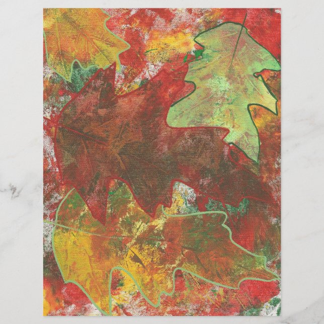 Abstrakt höstlöv Scrapbookpapper (Framsida)