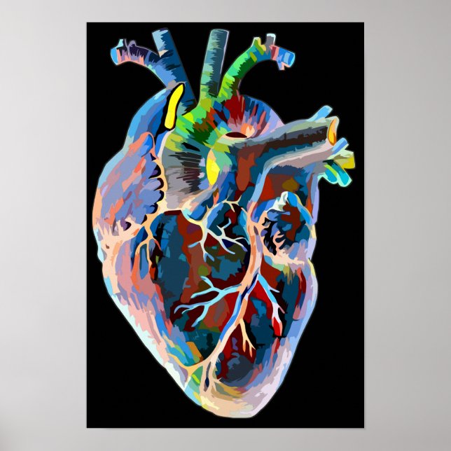 Abstrakt Human Anatomy biology Heart Original Art Poster (Framsidan)