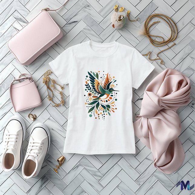 Abstrakt Hummingbird in Flight Art T Shirt (Skapare uppladdad)