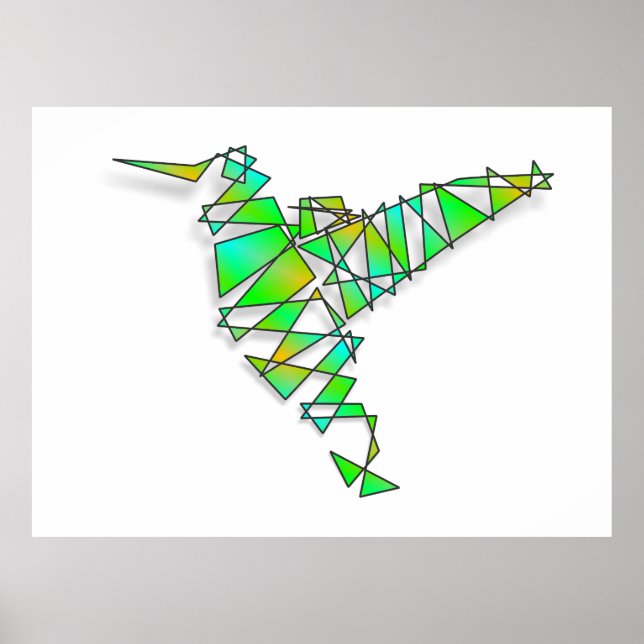 Abstrakt Hummingbird Poster (Framsidan)