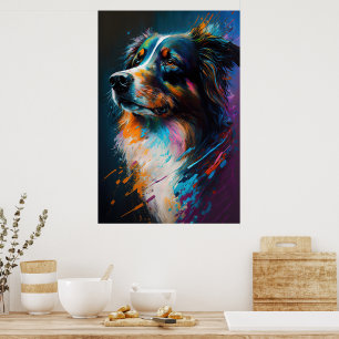 ABSTRAKT HUND 4 POSTER