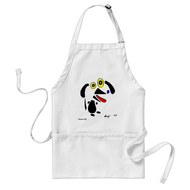 Abstrakt Hund Apron Förkläde (Framsidan)