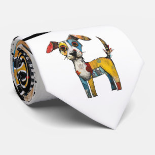 Abstrakt Hund design Necktie Slips