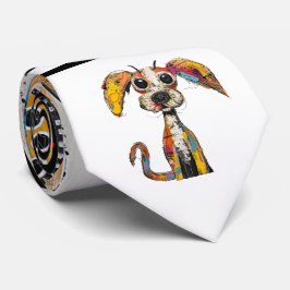 Abstrakt Hund design Necktie Slips