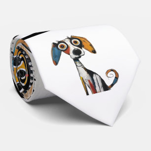 Abstrakt Hund design Necktie Slips